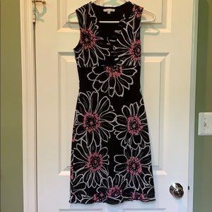 Small black with pink & white flowers dress